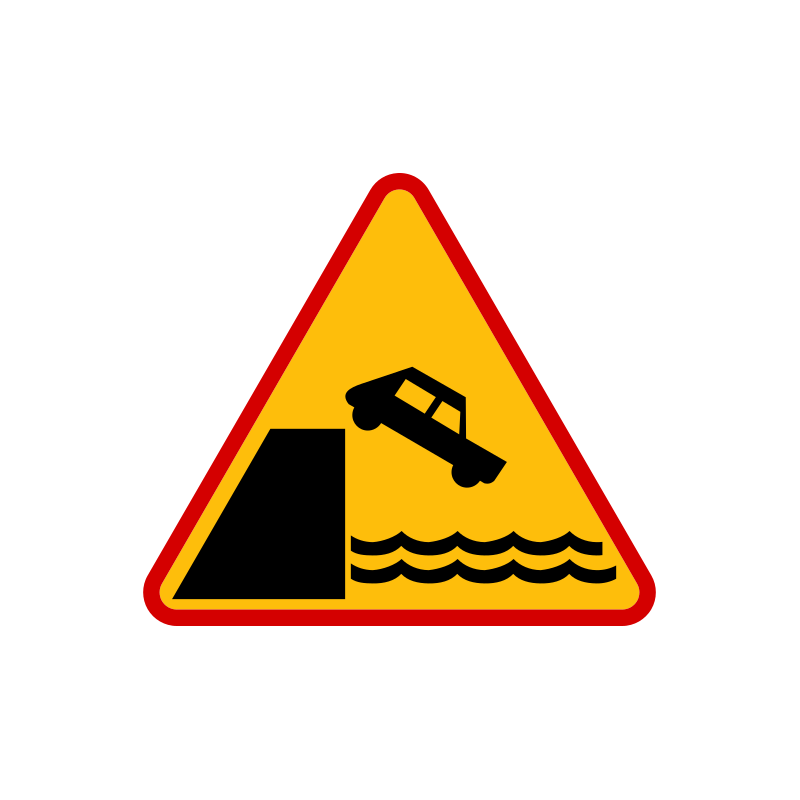Znak A-27 Nabrzeże lub brzeg rzeki