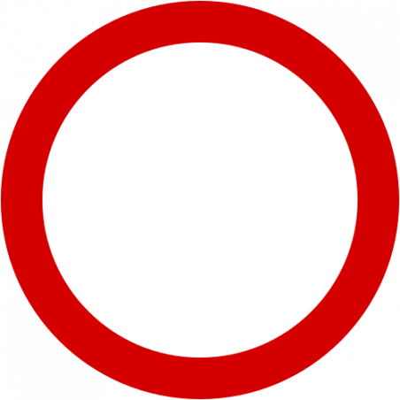 Znak B-1 Zakaz ruchu w obu kierunkach