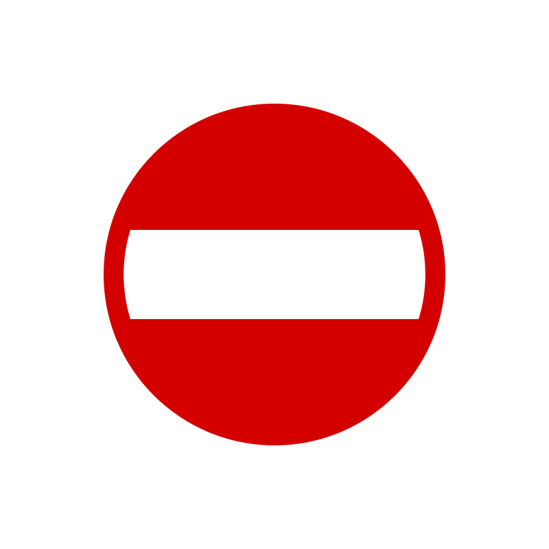 Znak B-2 Zakaz wjazdu