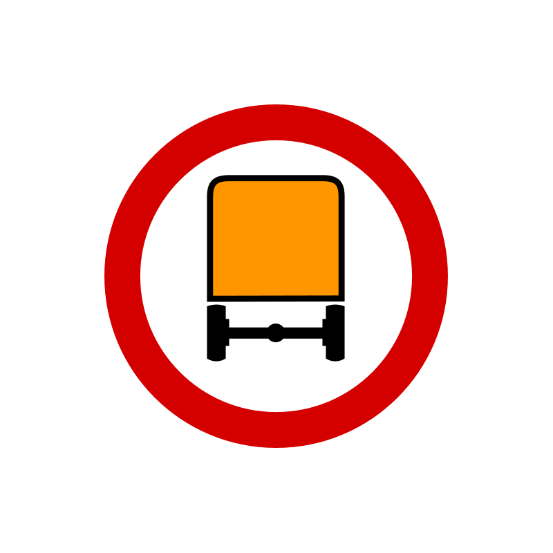 Znak B-13A Zakaz wjazdu pojazdów z materiałami niebezpiecznymi