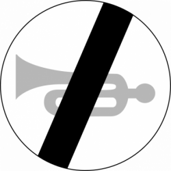 Znak B-30 Koniec zakazu używania sygnałów dźwiękowych
