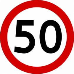 Znak B-33 Ograniczenie prędkości