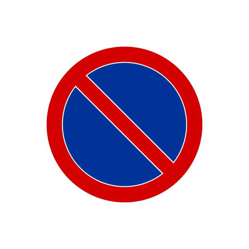 Znak B-35 Zakaz postoju