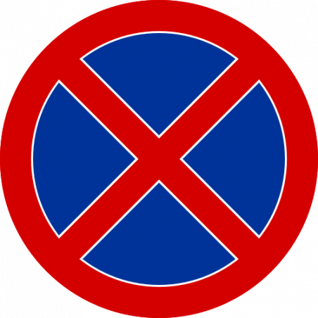 Znak B-36 Zakaz zatrzymywania się