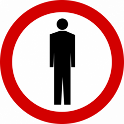 Znak B-41 Zakaz ruchu pieszych