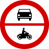 Znak B-3/4 Zakaz wjazdu pojazdów silnikowych oraz motocykli
