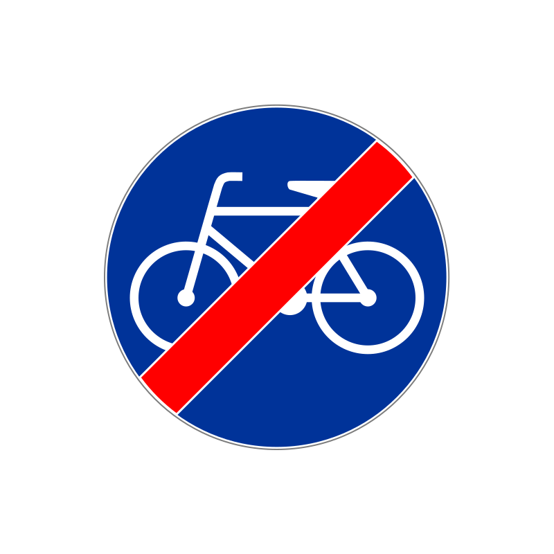 Znak C-13a Koniec drogi dla rowerów