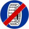 Znak C-19 Koniec nakazu używania łańcuchów przeciwpoślizgowych