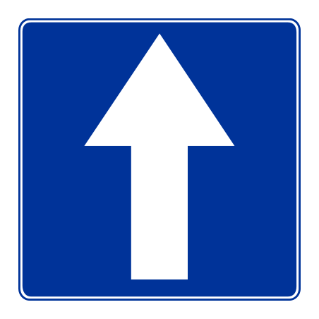 Znak D-3 Droga jednokierunkowa