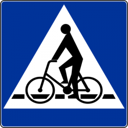 Znak D-6a Przejazd dla rowerów