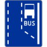 Znak D-11 Początek pasa ruchu dla autobusów