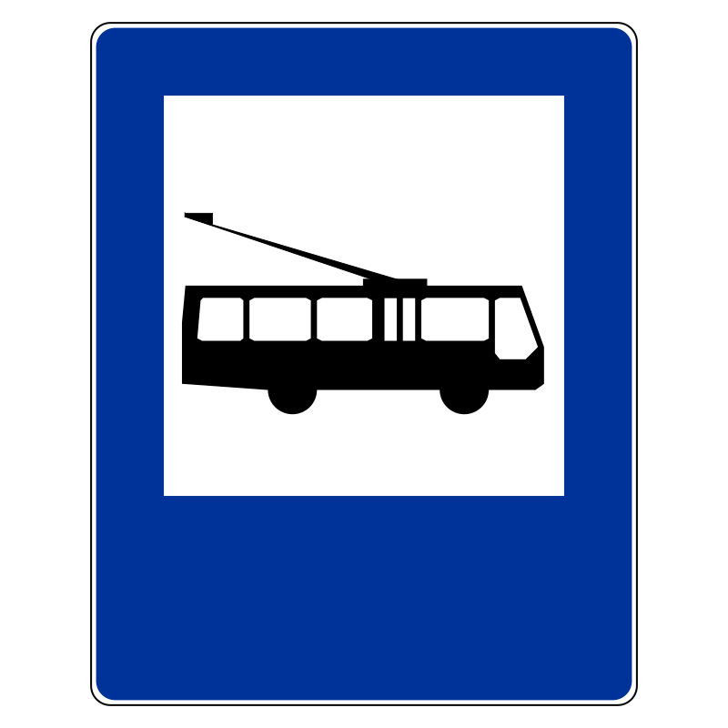 Znak D-16 Przystanek trolejbusowy