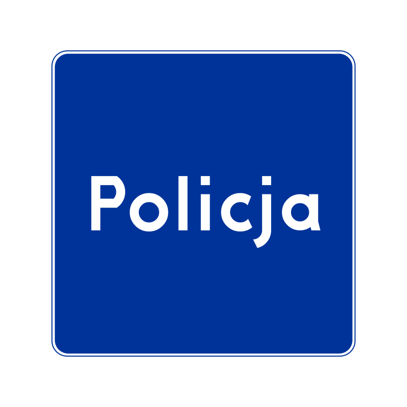 Znak D-21a Policja