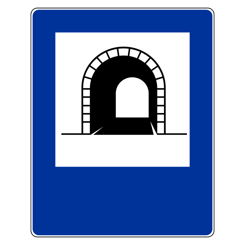 Znak D-37 Tunel