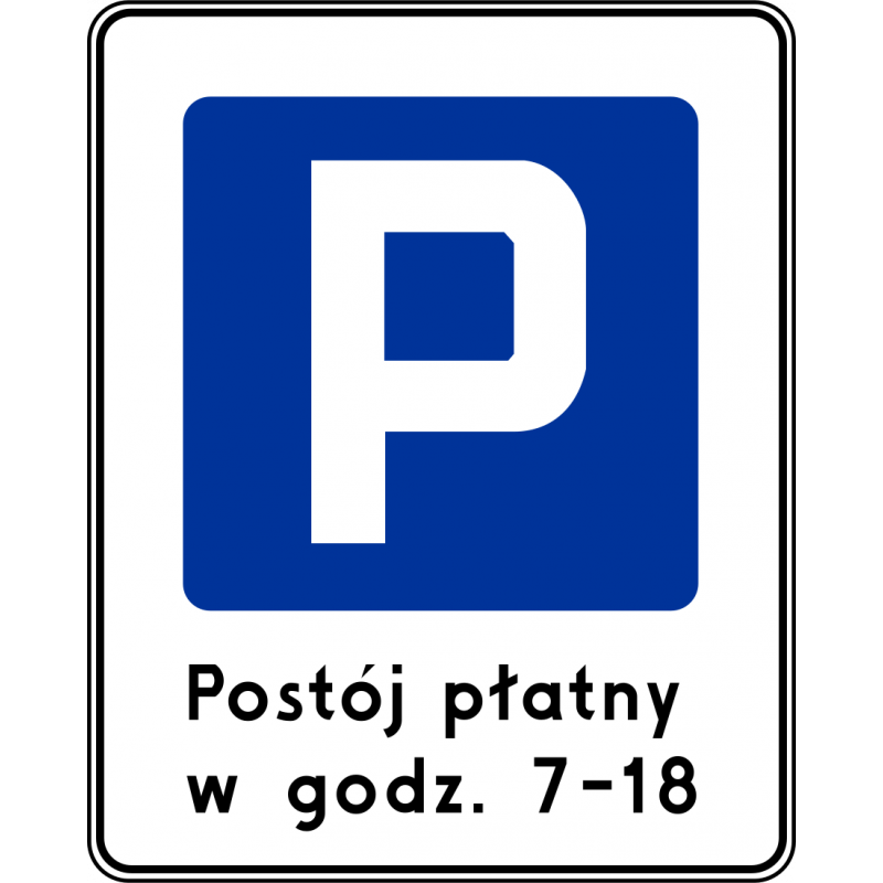 Znak D-44 Strefa parkowania