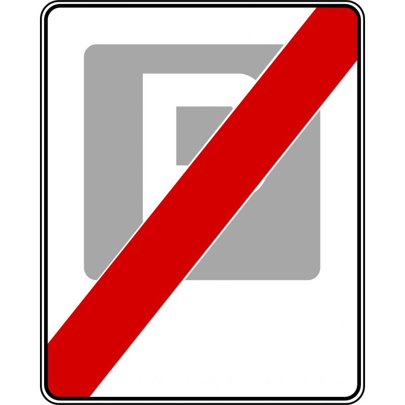 Znak D-45 Koniec strefy parkowania