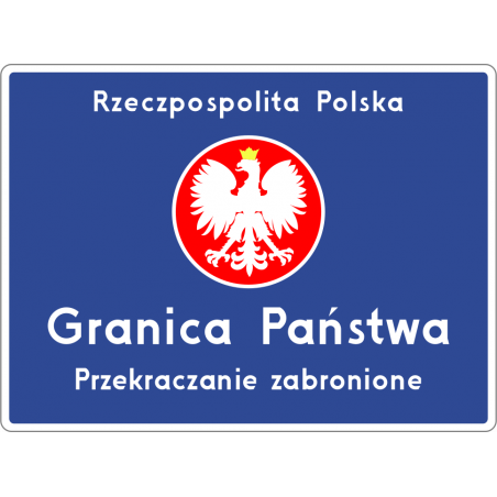 Znak F-2 Przekraczanie granicy zabronione