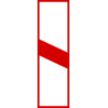 Znak G-1f Słupek wskaźnikowy z jedną kreską umieszczany po lewej stronie jezdni