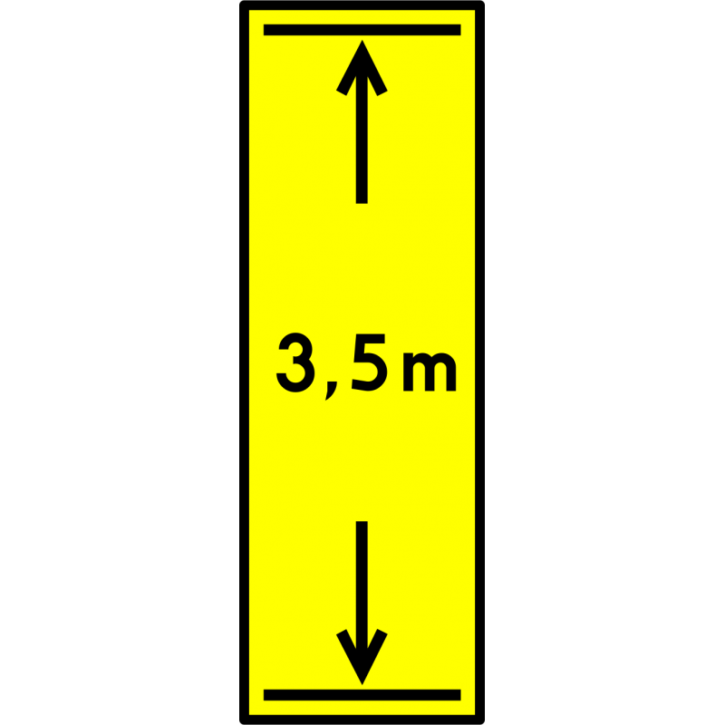 Znak W-7 Wysokość skrajni pionowej na moście lub w tunelu