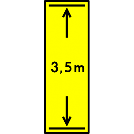 Znak W-7 Wysokość skrajni pionowej na moście lub w tunelu