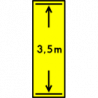 Znak W-7 Wysokość skrajni pionowej na moście lub w tunelu