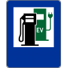Znak D-23b Stacja paliwowa z punktem ładowania pojazdów elektrycznych