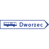 Znak E-6b Drogowskaz do dworca autobusowego
