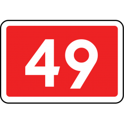 Znak E-15a Numer drogi krajowej