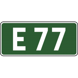 Znak E-16 Numer szlaku międzynarodowego