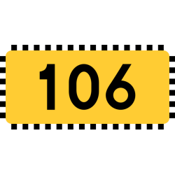Znak E-15e Numer drogi wojewódzkiej o zwiększonym do 10t dopuszczalnym nacisku osi pojazdu