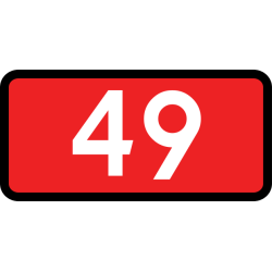 Znak E-15g Nr drogi krajowej o dopuszczalnym nacisku osi pojazdu do 8t