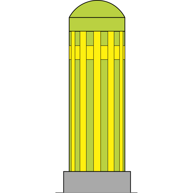 U-5a - słupek przeszkodowy PCV okrągły II gen