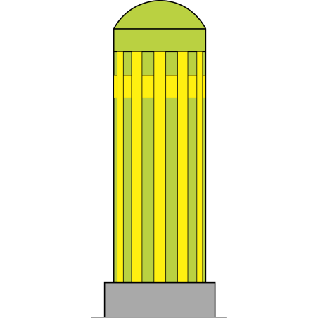 U-5a - słupek przeszkodowy PCV okrągły II gen